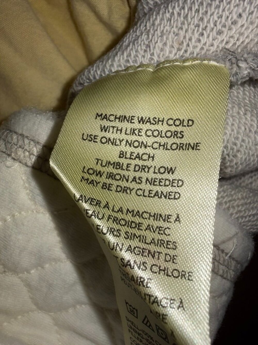 FREE PEOPLE WE THE FREE Small Get Ditsy Hoodie Oversized Mix Media Buttercream - Picture 8 of 11